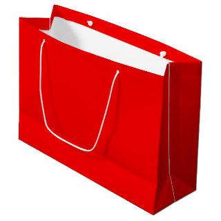 Solid neon red large gift bag