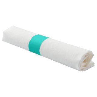 Solid plain bright turquoise napkin bands