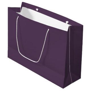 Solid plum dark dull purple large gift bag