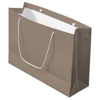 Solid taupe dusty brown large gift bag