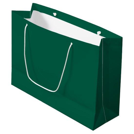 Solid viridian green large gift bag