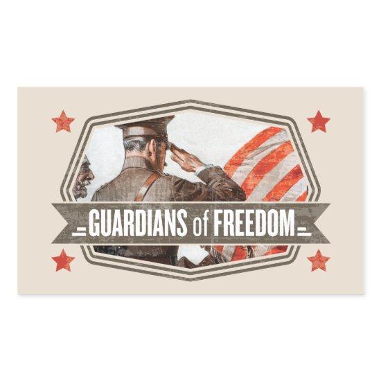 Solider-Guardian of Freedom Rectangular Sticker