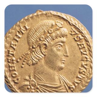 Solidus  of Constantinius II Square Sticker