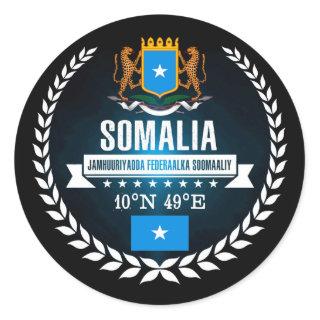 Somalia Classic Round Sticker