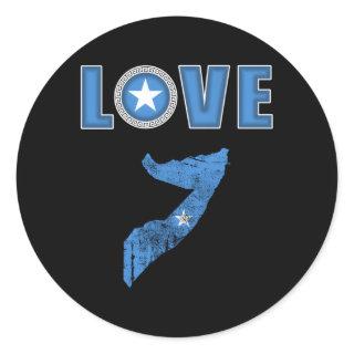 Somaliasomalia Mapflag Of Somaliasomalia Flag Classic Round Sticker