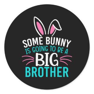 Some Bunny Is Going To Be A Big Brother Easter For Classic Round Sticker