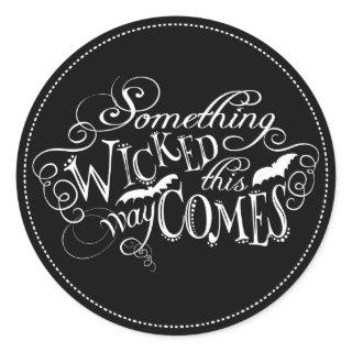 Something Wicked Chalkboard Halloween Sticker
