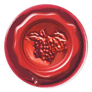 SOMMELIER WINE TASTING  PARTY,RED GRAPE WAX SEAL