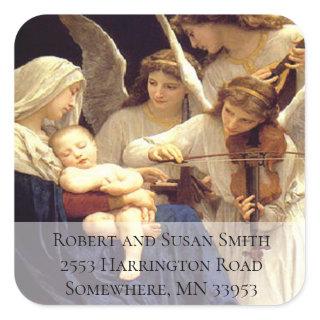 Song of the Angels Religious Blessed Mother Square Sticker