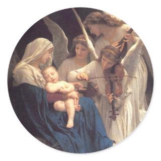 Song of the Angels - William-Adolphe Bouguereau Classic Round Sticker