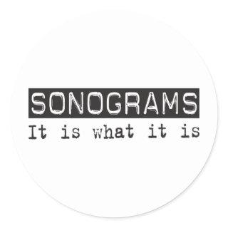 Sonograms It Is Classic Round Sticker