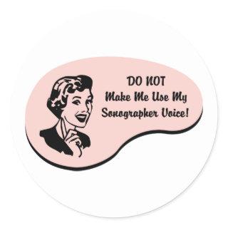 Sonographer Voice Classic Round Sticker