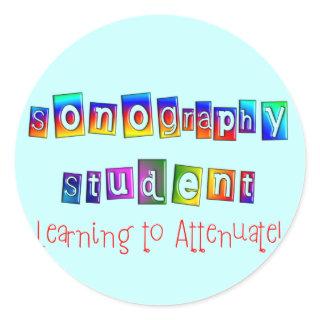 Sonography Student Gifts Classic Round Sticker