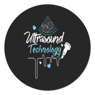 Sonography Ultrasound Tech Classic Round Sticker