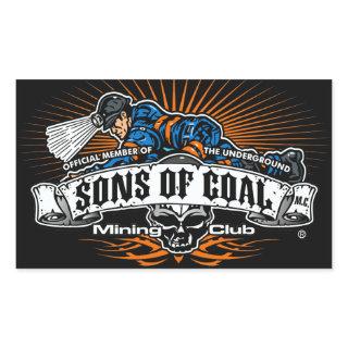 SONS OF COAL MINING CLUB RECTANGULAR STICKER