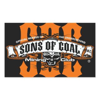 SONS OF COAL MINING CLUB RECTANGULAR STICKER