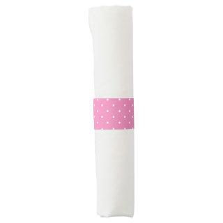 Sophisticated Tiny White Spots on Pink Napkin Bands
