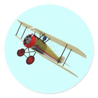 Sopwith Camel and Pilot Classic Round Sticker