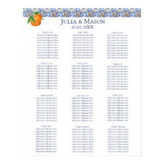 Sorrento | Elegant Wedding  Seating Chart 16"X20"