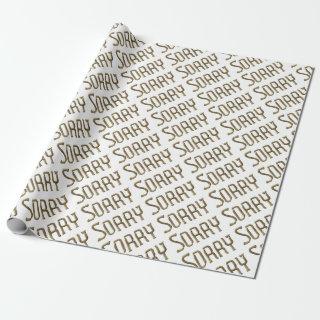 Sorry, Regrets Typography Golden Gold Text