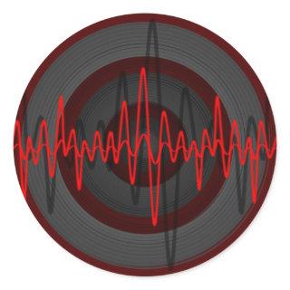 Sound Red Dark sticker round