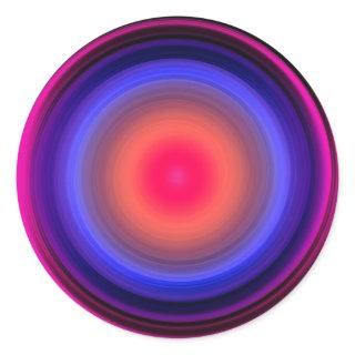 Sound Waves Cycles Voice Waving Liquid Light Vibes Classic Round Sticker