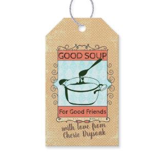 Soup in a jar gift tag recipe directions shabby