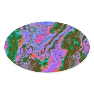 Sour Marble   Oval Sticker