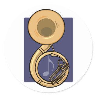 sousaphone classic round sticker