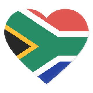 South Africa Flag Heart Sticker
