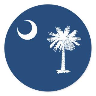 South Carolina State Flag Decor Classic Round Sticker
