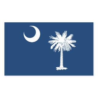 South Carolina State Flag Design Accent Rectangular Sticker