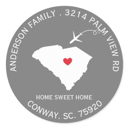 SOUTH CAROLINA State |  New Address Label Sticker