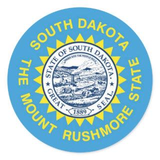 South Dakota State Flag Classic Round Sticker