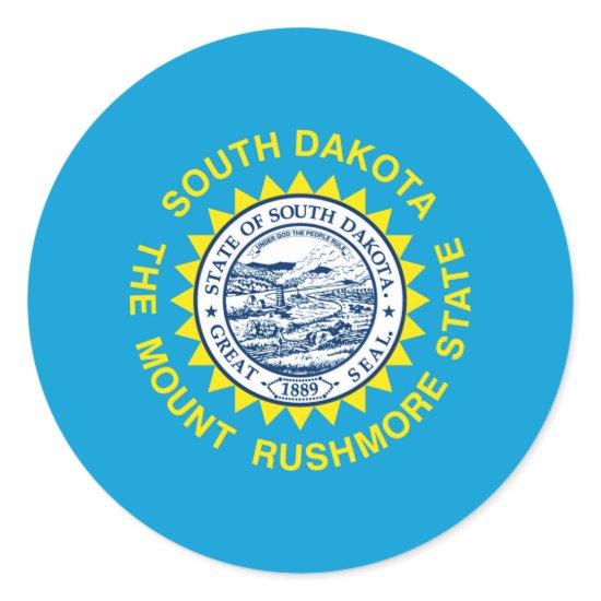 South Dakota State Flag Design Classic Round Sticker