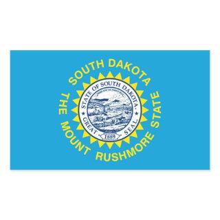 South Dakota State Flag Design Rectangular Sticker