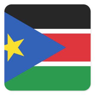 South Sudan Flag Square Sticker