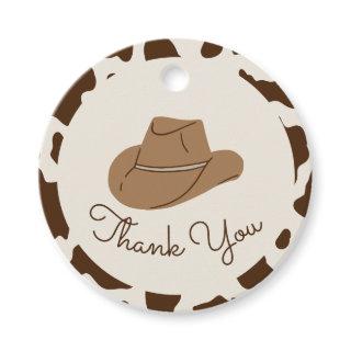 Southern Rodeo Neutral Cowboy Birthday Gift Tags