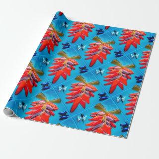 Southwest Chili Pepper Turquoise Fiesta Pattern