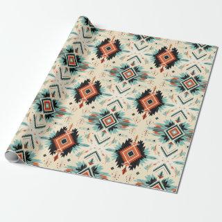 Southwest Desert Blue Adobo Terracotta Pattern