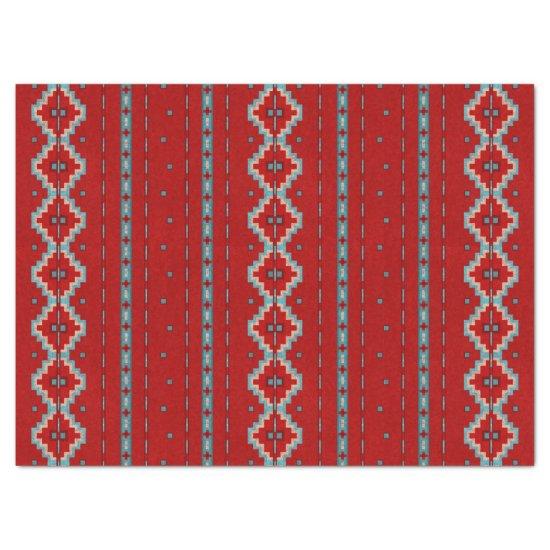 Southwest Mesas Red & Turquoise Tissue Paper