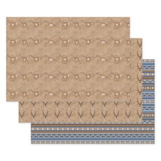 Southwest Pronghorn Antelopes Geometric Pattern  Sheets