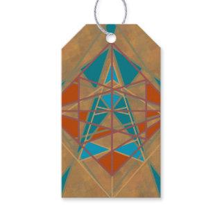 Southwestern Desert Indian Star Man Design Art Gift Tags