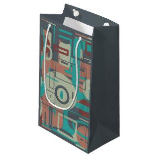Southwestern Tribal Geometric Shapes Abstract Art Small Gift Bag
