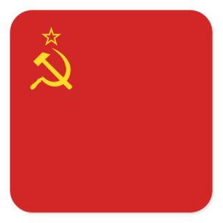 Soviet Union Flag Square Sticker