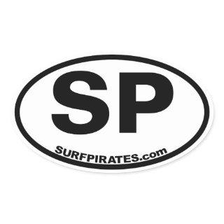 SP surfpirates sticker in the classic OBX style