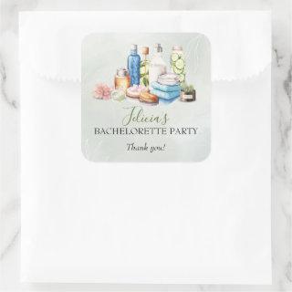 Spa Day Bachelorette Party Square Sticker