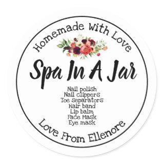 Spa In A Jar Classic Round Sticker