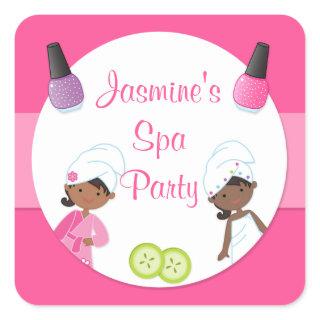 Spa Party Favor Sticker