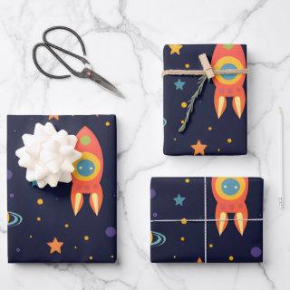 Space Adventure Kids'- Rocket Ship And Stars  Sheets
